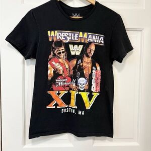 Wrestle Mania 14 XIV Stone Cold Steve Austin Michael Shepard WWE WWF Blank Tee‎